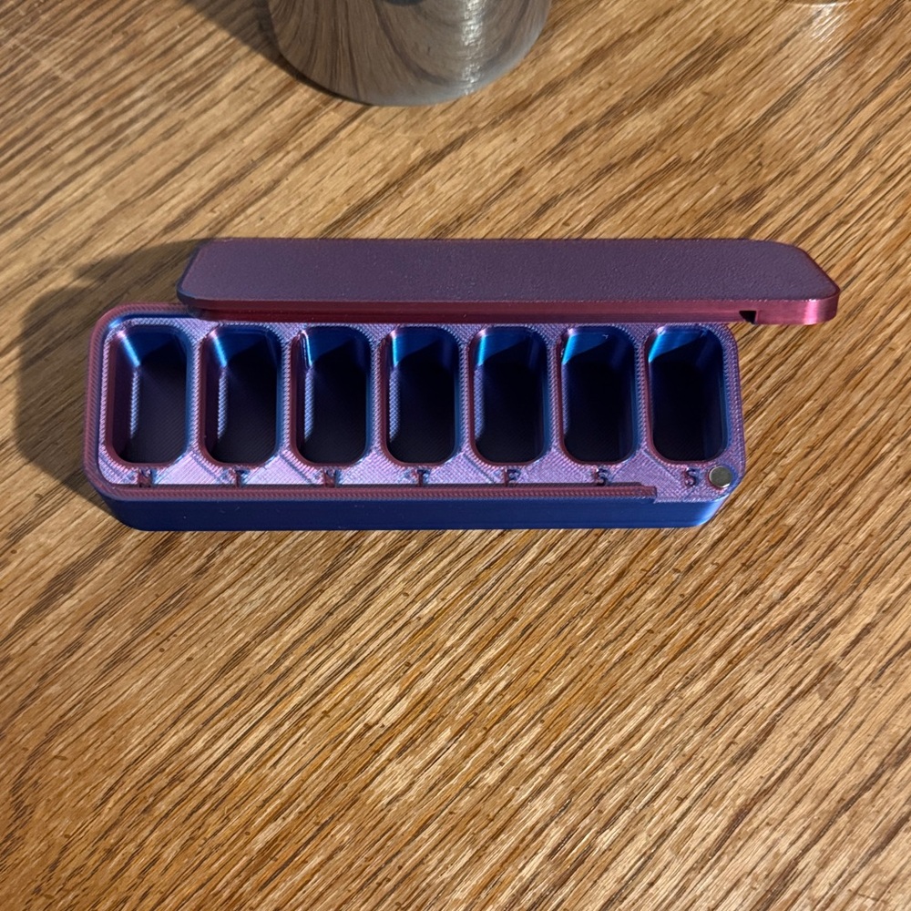 Purple and Blue Pill Organizer